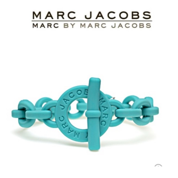 Marc By Marc Jacobs Aqua LagoonTurnlock Rubber stretch Bracelet - Picture 1 of 4